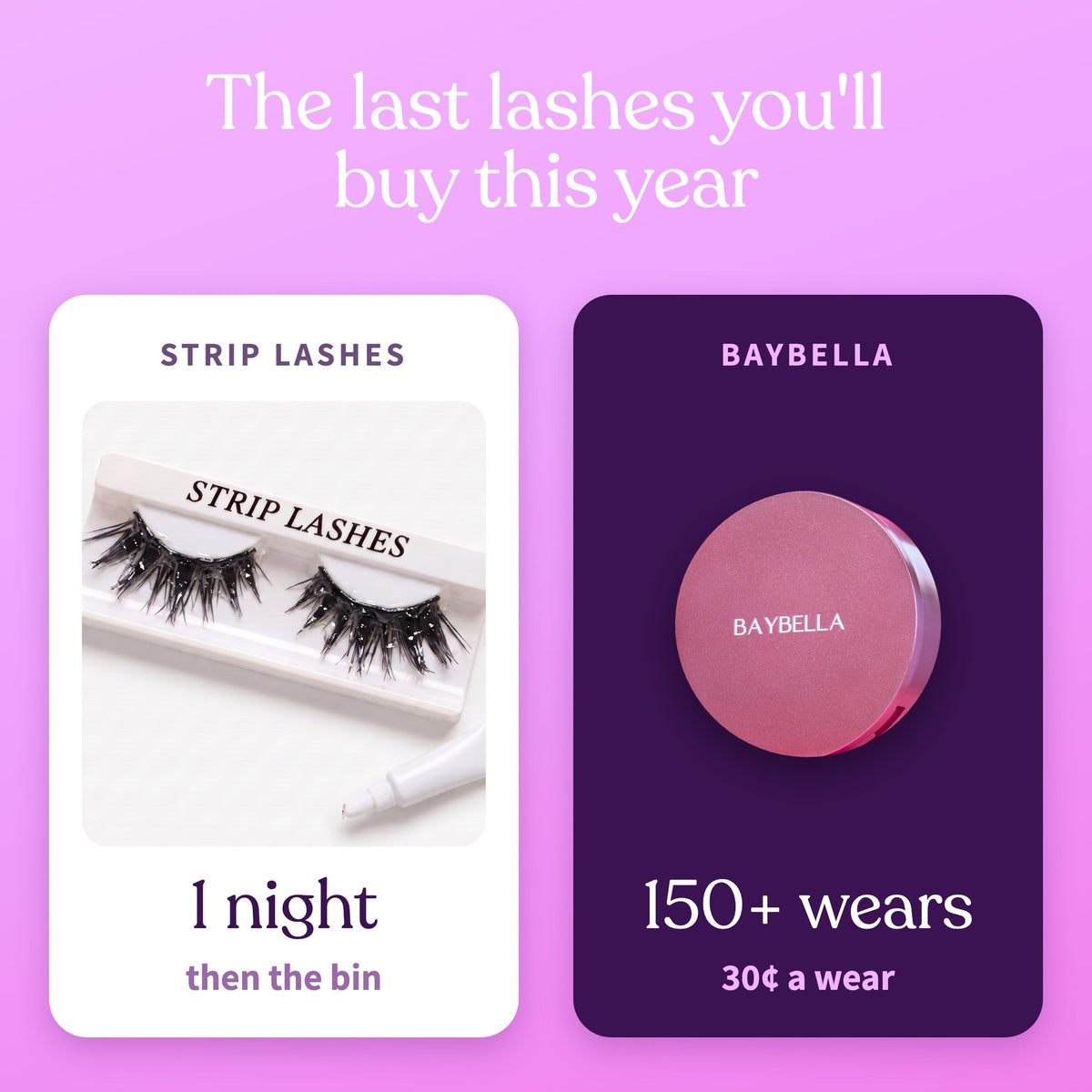 Baybella strip lashes vs baybella